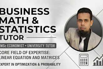 tutor you in business math and business statistics