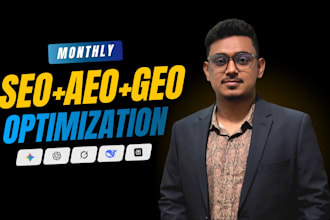 do monthly website onpage GEO, aeo and ai SEO optimization services