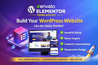 install and configure themeforest wordpress theme or envato template kit