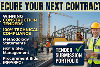draft winning construction tender and bid with 100 percent technical compliance