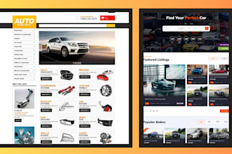 build automotive website auto part woocommerce website automobile car part store