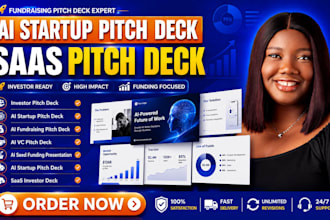 design investor pitch deck, saas ai, film pitch deck and powerpoint presentation