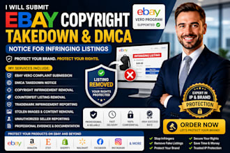 takedown infringing listings on ebay for brand and copyright protection