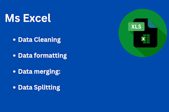 clean , format , merge , split excel data