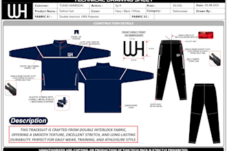 design factory ready clothing and apparel fashion techpack