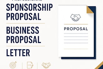 design a professional sponsorship proposal, business proposal, and letter