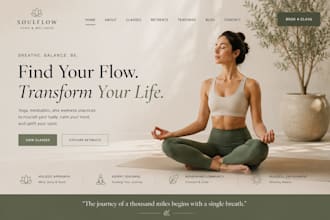 designsquarespace yoga studio website meditation center website wellness retreat