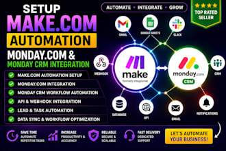 setup make com automation made com automation monday com monday crm automation