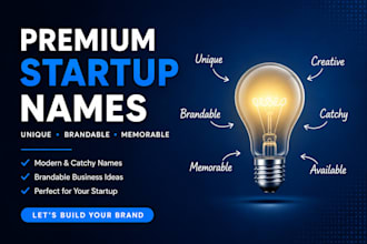 find premium startup names with available domains