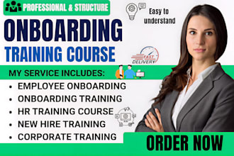 create onboarding training courses content