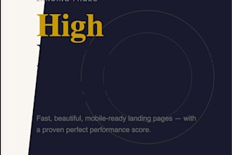 build a high performance landing page