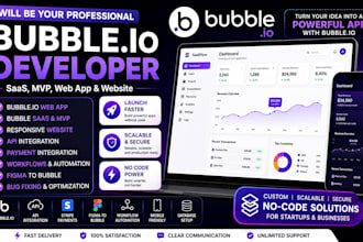 be bubble io developer, bubble app developer for saas, mvp, website