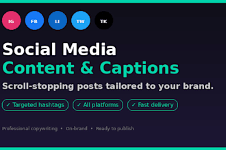 write engaging social media content and captions for your brand