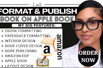 professionally format and publish your ebook on amazon KDP and apple books