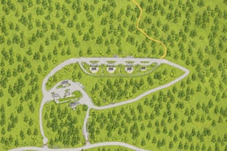 create wayfinding map, off road map for rv park