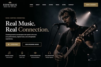 design squarespace musician website band website music production studio website