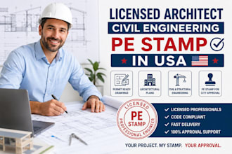 license architect civil engineering pe stamp in usa