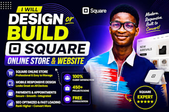 design a responsive square online store and website