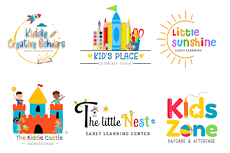 do creative daycare, preschool and childcare logo design