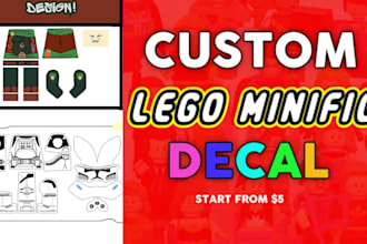 design lego decal armor torso a helmet file lego minifigure for uv pad printing