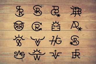do western cattle brand design and ranch logo