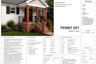 prepare architectural blueprint for city permit and construction