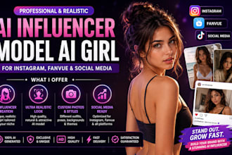 create ai influencer model ai girl for instagram ai fanvue and social media