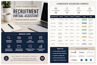 provide professional recruitment and operational VA support