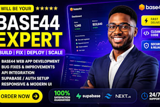 build, fix, customize and deploy base44 apps, base44 web apps, base44 saas