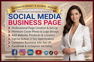create and setup facebook page and fb business page design