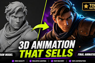 do 3d animation video, character animation, ai video animation for your brand