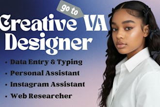 creative virtual assistant personal assistant adhd VA admin support  data entry