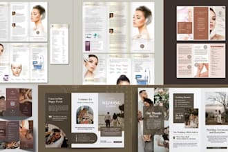 design medspa service catalog laser treatment brochure treatment catalogue