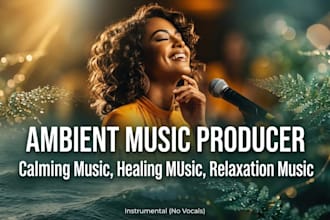 create relaxing ambient instrumental music for mediation, sleep, youtube video