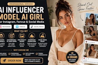 create ai influencer model ai girl for instagram ai fanvue and social media