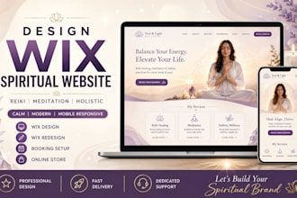 build wix spiritual website meditation holistic website