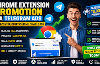 chrome extension promotion via telegram ads gain continuously chrome download