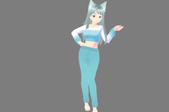 create 3d vtuber model, vroid avatar and vrchat character