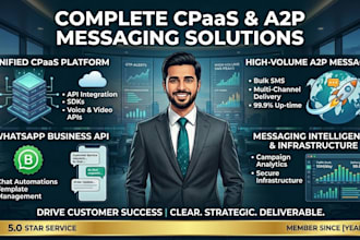help you build cpaas, whatsapp API, SMS, and a2p messaging solutions