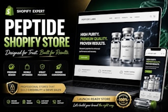 peptide shopify store peptide website supplement website research peptide fda