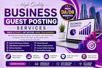 provide business guest posting and high da backlinks