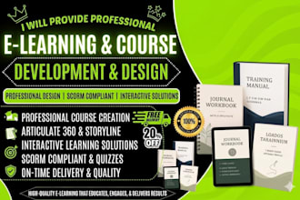 create online courses, scorm packages, h5p interactions and assessments