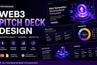 web3 startup pitch deck, crypto deck, token sale presentation