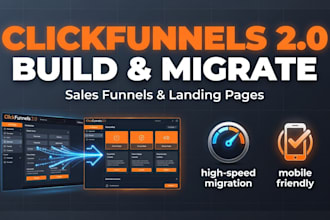 build or migrate clickfunnels 2 0 sales funnel and landing page