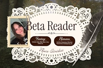 beta read your fantasy and romance books