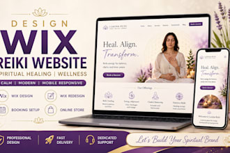 design wix reiki website spiritual healing wellness website
