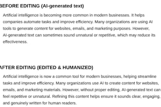 humanize and edit ai generated content to sound natural