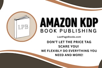 type, edit, format, publish and advertise your manuscript into a book for KDP