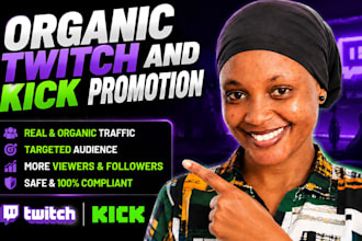 promote your twitch and kick channel for organic growth