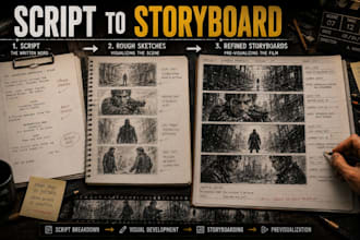 turn your script into cinematic storyboard panels